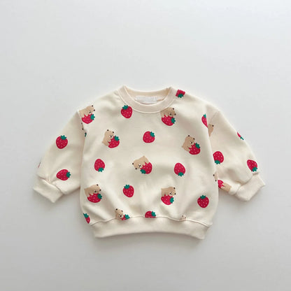 Pants and Sweatshirt Set Strawberries for Children